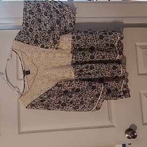 Sheer Lace panel front blouse